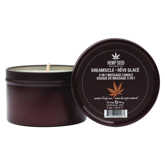 Earthly Body Hemp Seed 3-in-1 Massage Candle