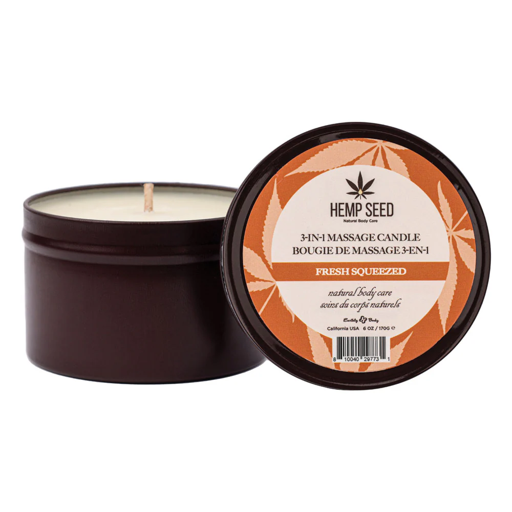 Earthly Body Hemp Seed 3-in-1 Massage Candle