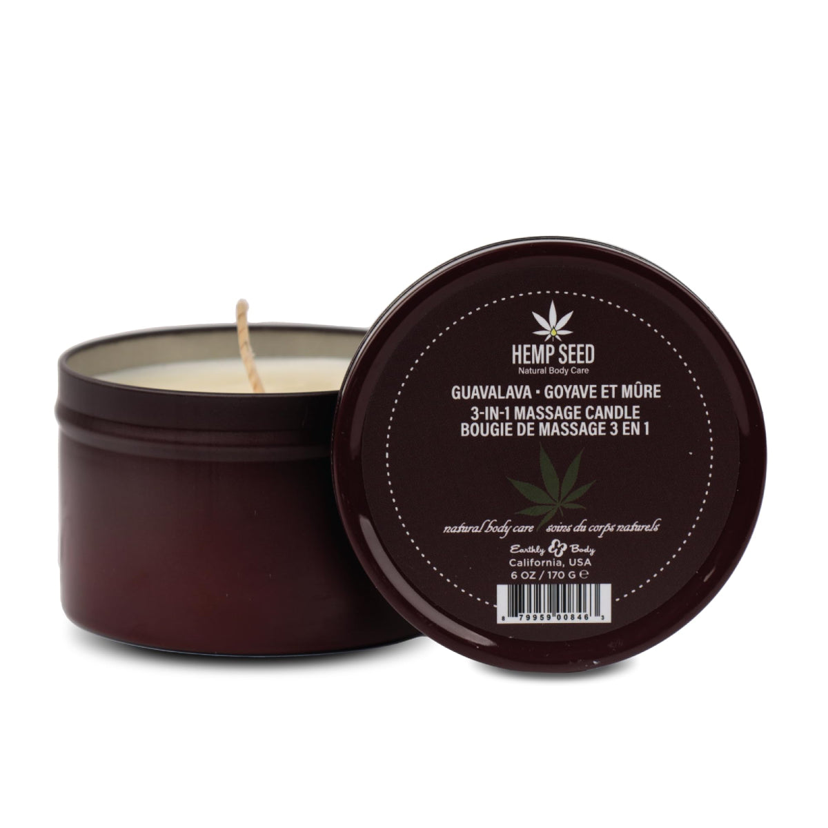 Earthly Body Hemp Seed 3-in-1 Massage Candle