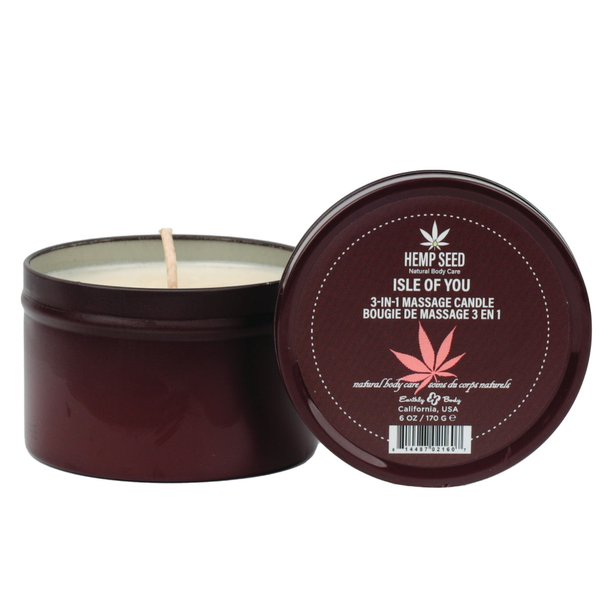 Earthly Body Hemp Seed 3-in-1 Massage Candle