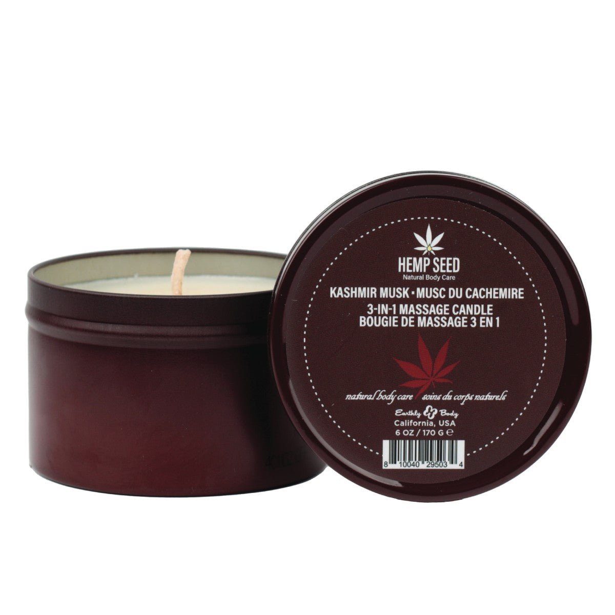 Earthly Body Hemp Seed 3-in-1 Massage Candle