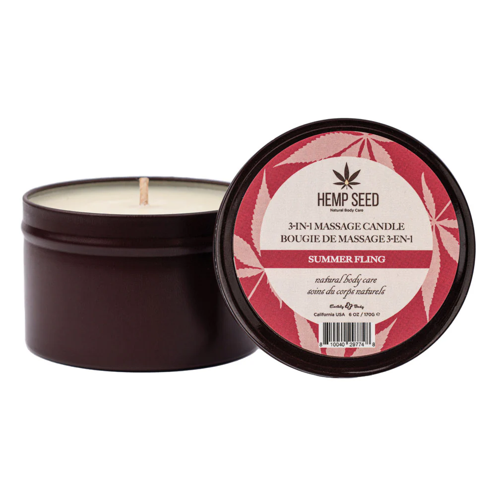 Earthly Body Hemp Seed 3-in-1 Massage Candle